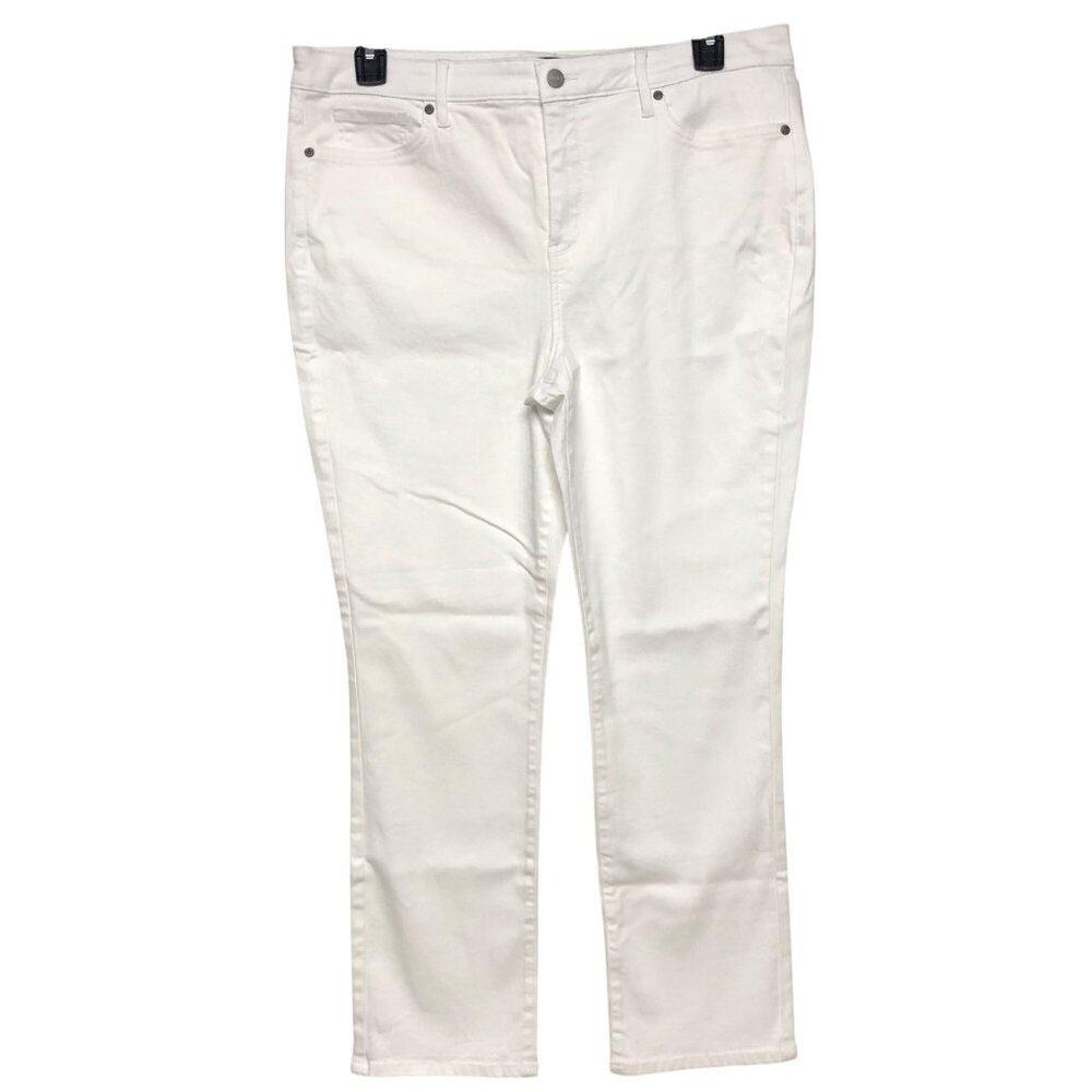 NYDJ‎ SHERRI SLIM WHITE JEANS 16P